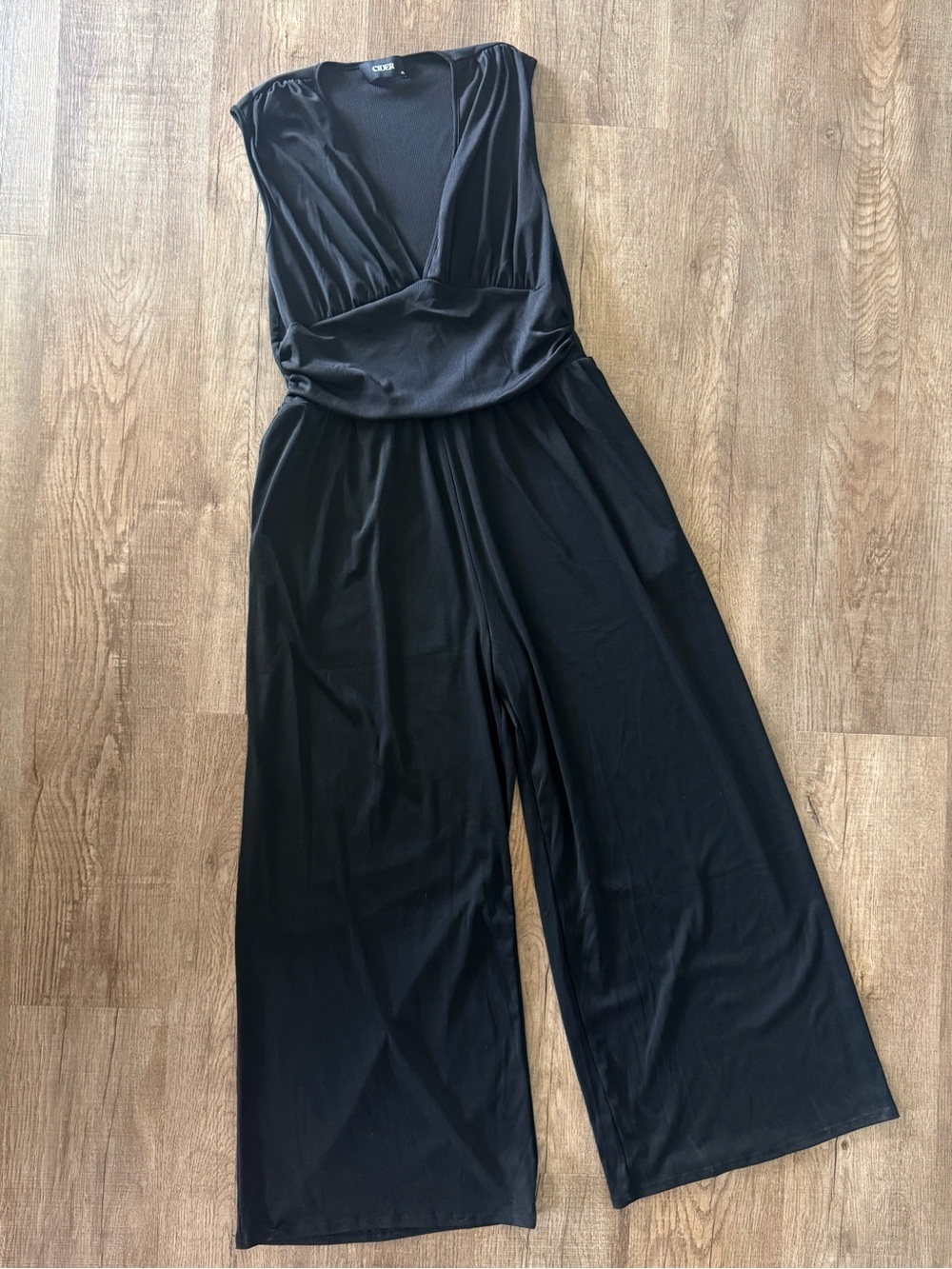 Cider Black Wide-Leg Jumpsuit